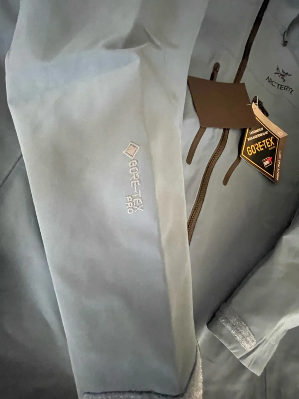 ARCTERYX GORETEX PRO PARKA SHELL NEW MENS XXL PTP 26 HEM 32 ARC BLUE RET $799 - Picture 10 of 14
